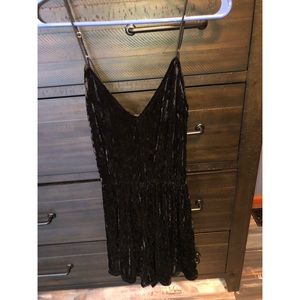 Wet Seal Black Satin Romper
